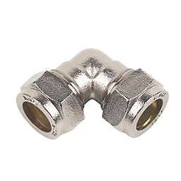 Flomasta Brass Compression Equal 90° Elbow 15mm