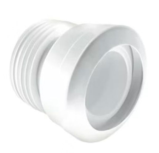 Flomasta Rigid Straight Pan Connector White 147mm – Strong & Secure Toilet Connection