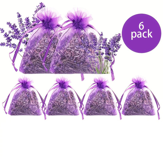 6pcs Advanced Lavender Scented sachets. Dried Flowers and Dried Plants for Bridal Shower Gift, Home Decoration